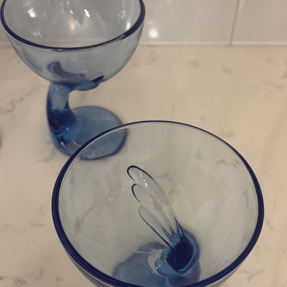 1980s Italian Bormioli Rocco Cobalt Blue Dessert / Serving Bowls — Set of 4 - Picture 10 of 11